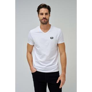 Salsa T-Shirt V-Neck Cotton Lycra Metal Badge  