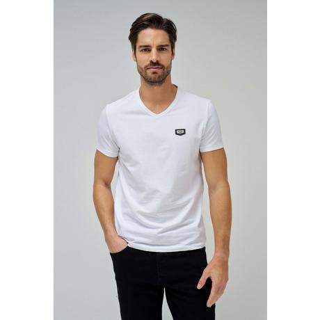 Salsa T-Shirt V-Neck Cotton Lycra Metal Badge  