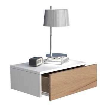 Tiroir mural en bois Table de chevet murale Tiroir Console Table de chevet Usal M 45 cm
