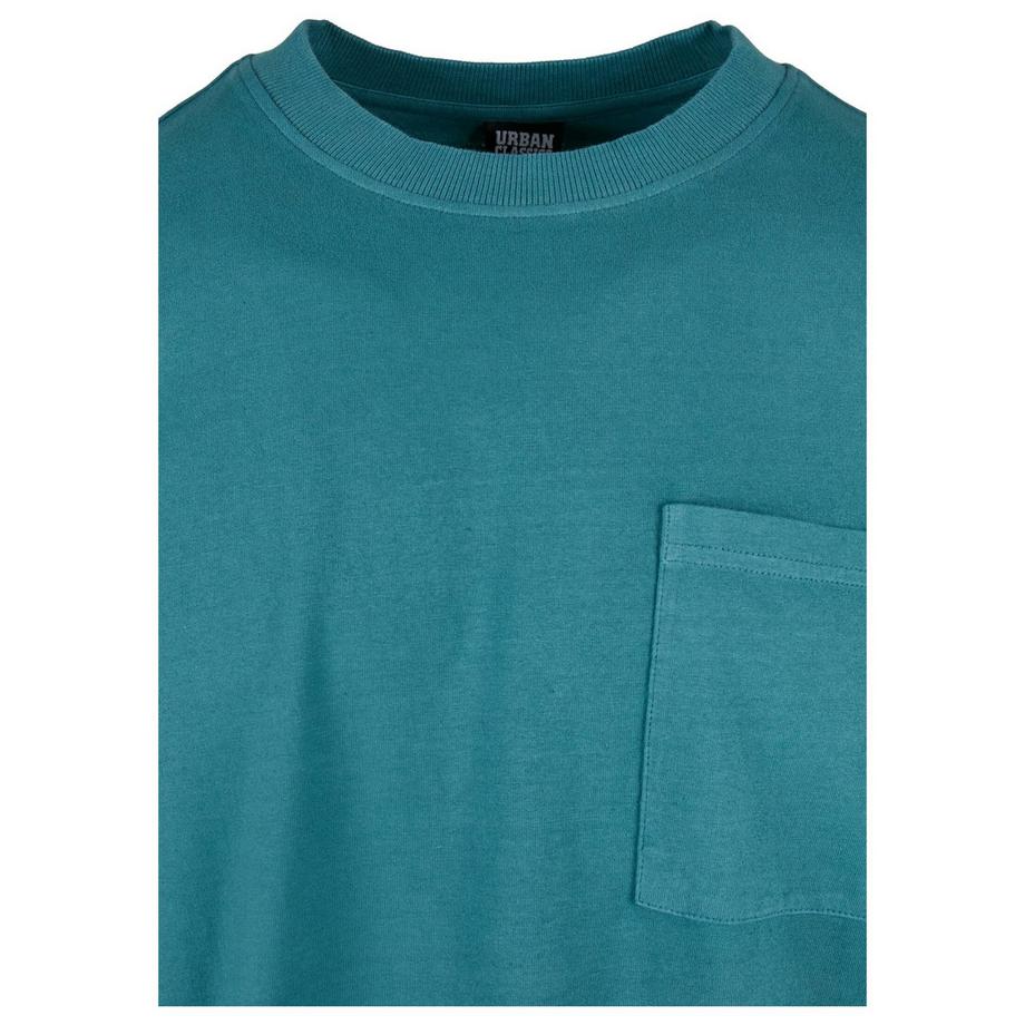 URBAN CLASSICS Langarm Pigmentgefärbtes Pocket T-Shirt  