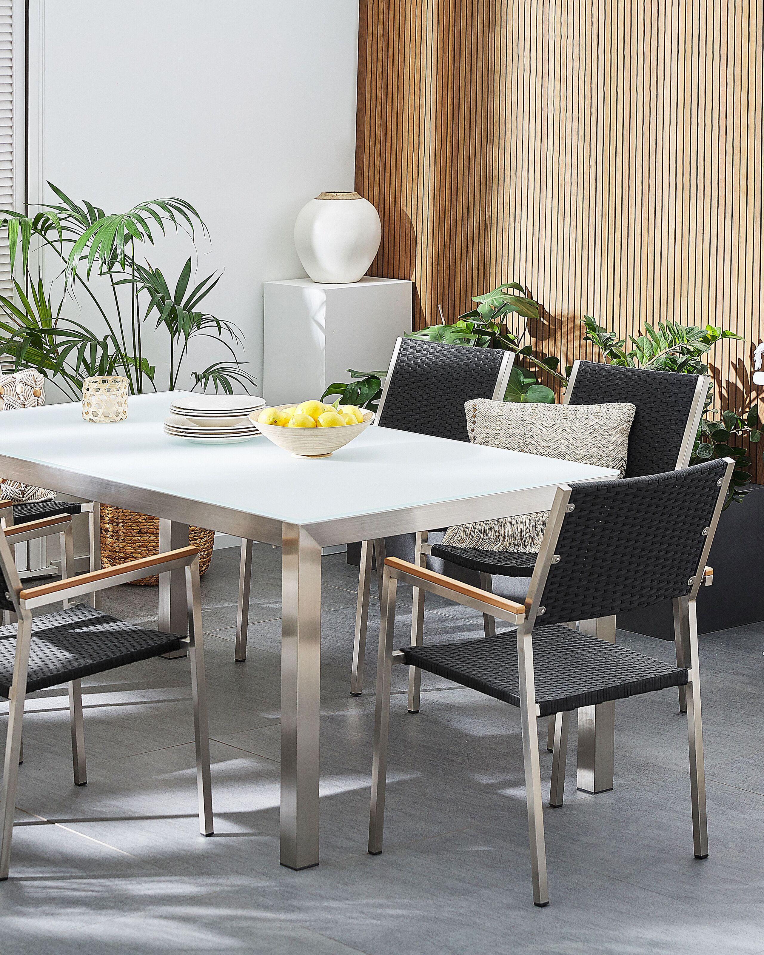 Beliani Set di 6 sedie da giardino en Rattan sintetico Industriale GROSSETO  