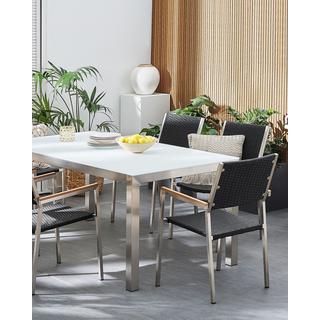 Beliani Set di 6 sedie da giardino en Rattan sintetico Industriale GROSSETO  