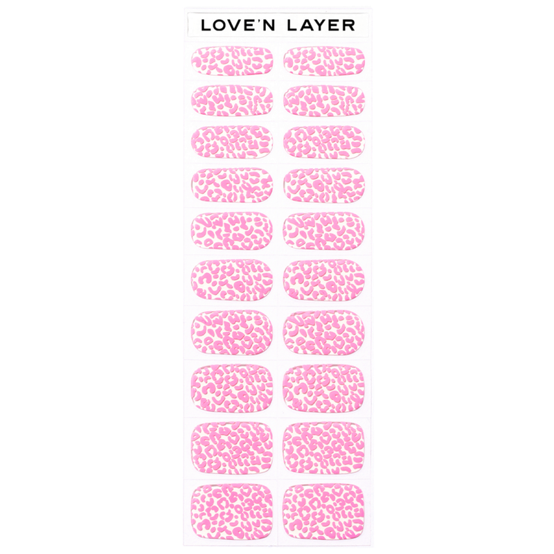 Lovenlayer  adesivi per unghie Autocollants pour ongles Leo Poppy Pink 