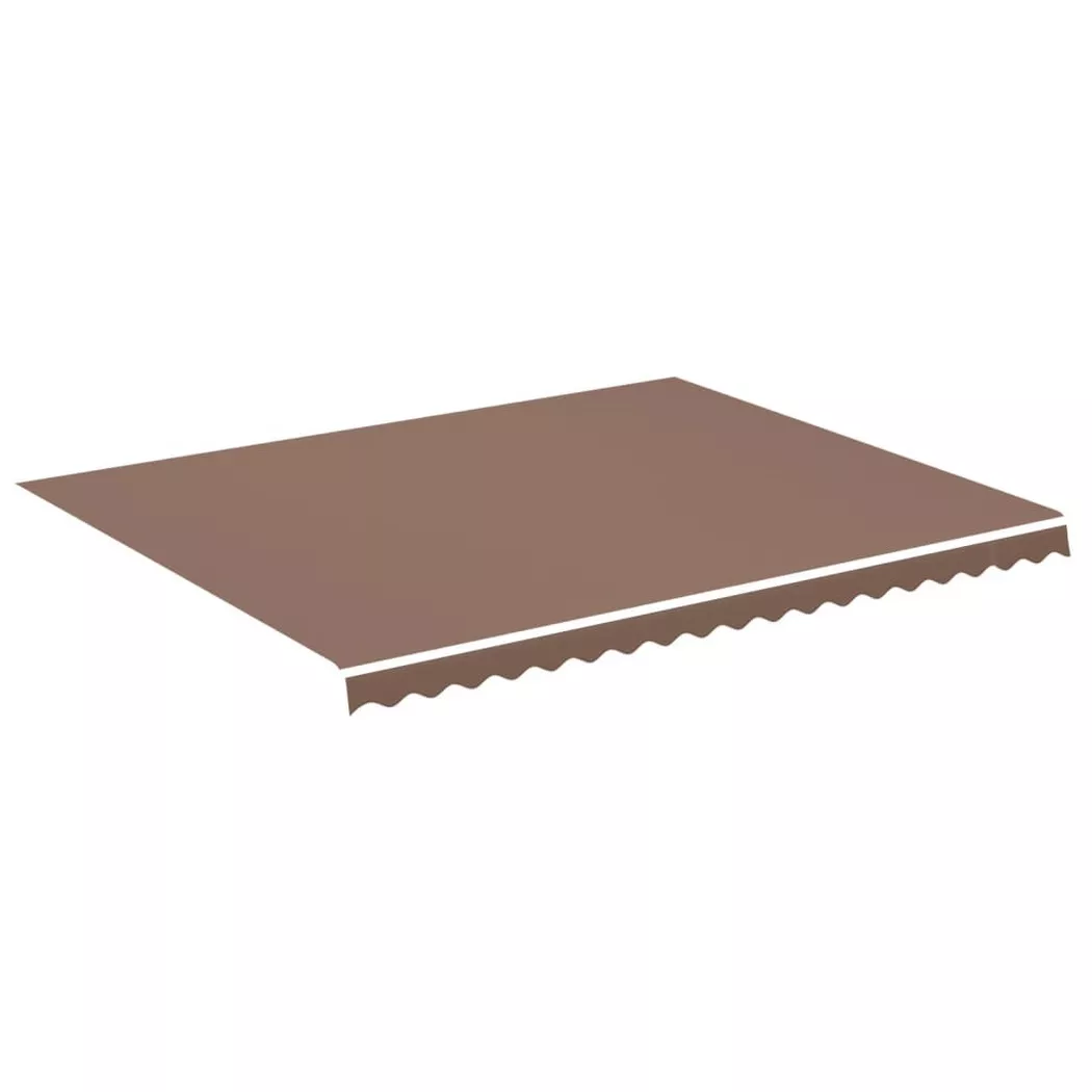 Tessuto Di Ricambio Per Tenda Da Sole Marrone 450x350 Cm Poliestere Vidaxl