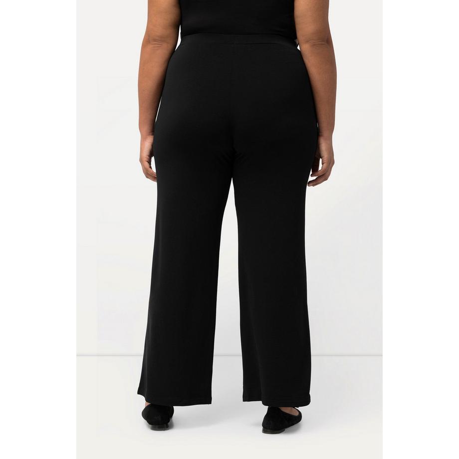 Ulla Popken Pantaloni in jersey gamba larga cintura elastica  