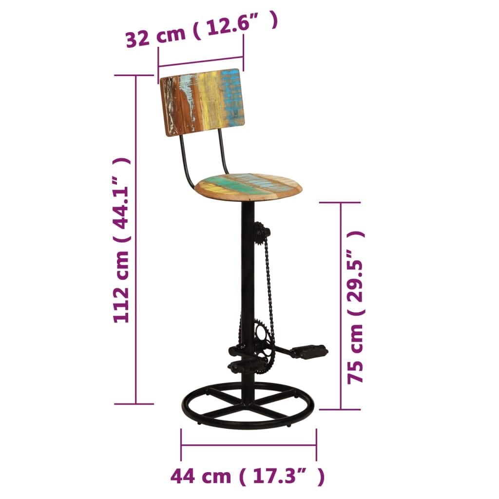 VidaXL Tabouret de bar bois  