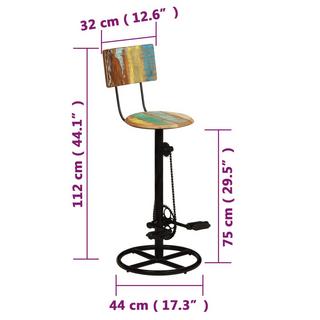 VidaXL Tabouret de bar bois  