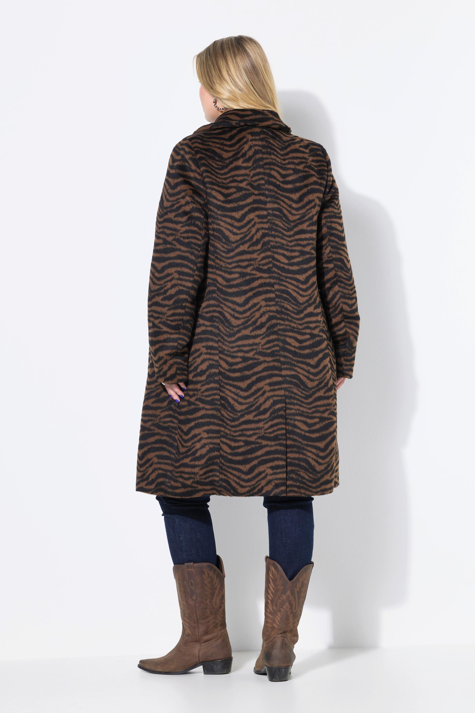 Studio Untold Webpelz Zebra Muster Mantel Revers  