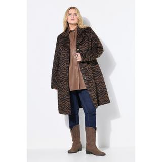 Studio Untold Webpelz Zebra Muster Mantel Revers  
