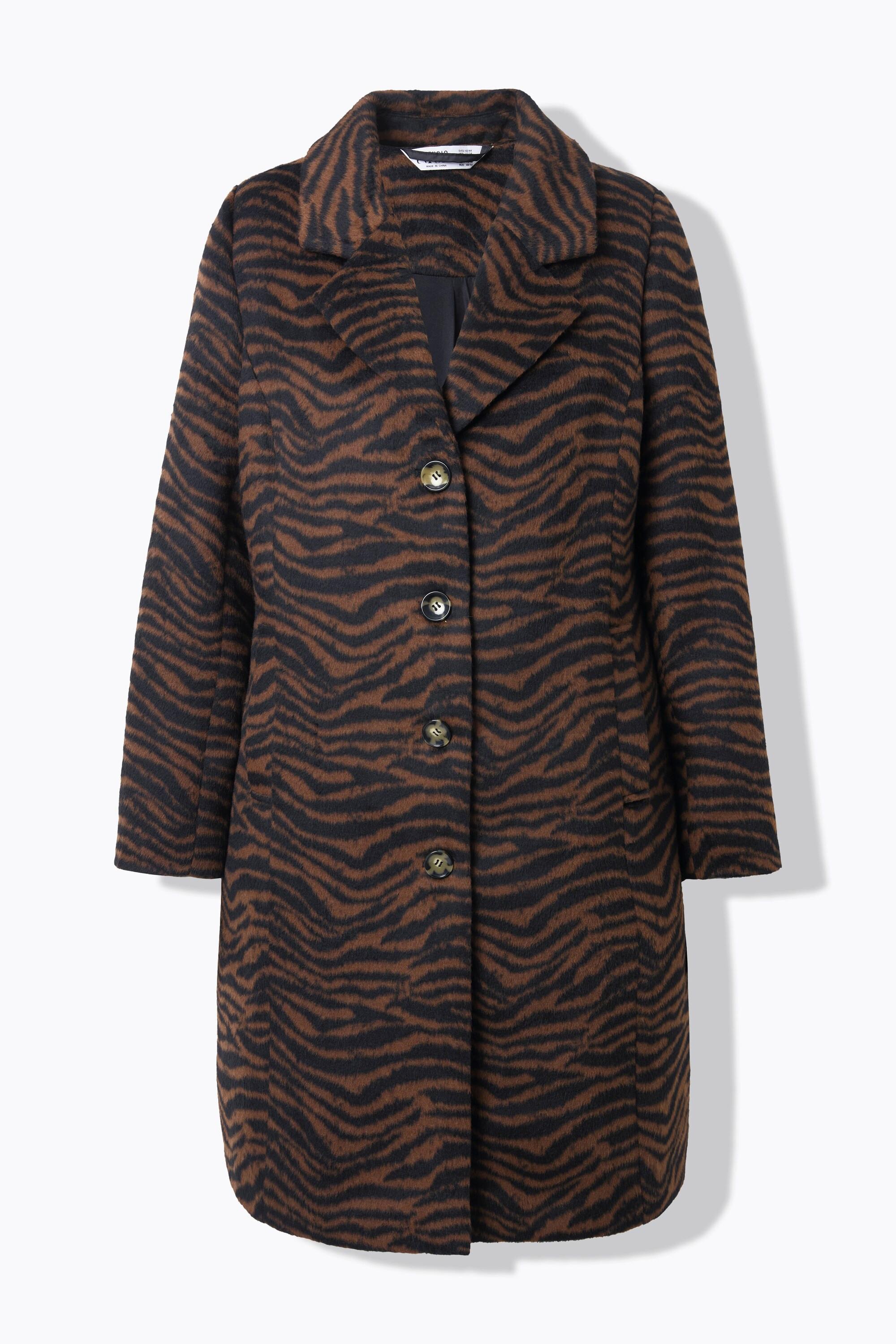 Studio Untold Webpelz Zebra Muster Mantel Revers  