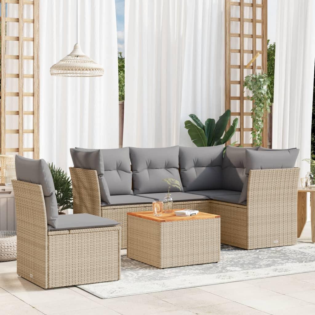 VidaXL set divano da giardino Polirattan  