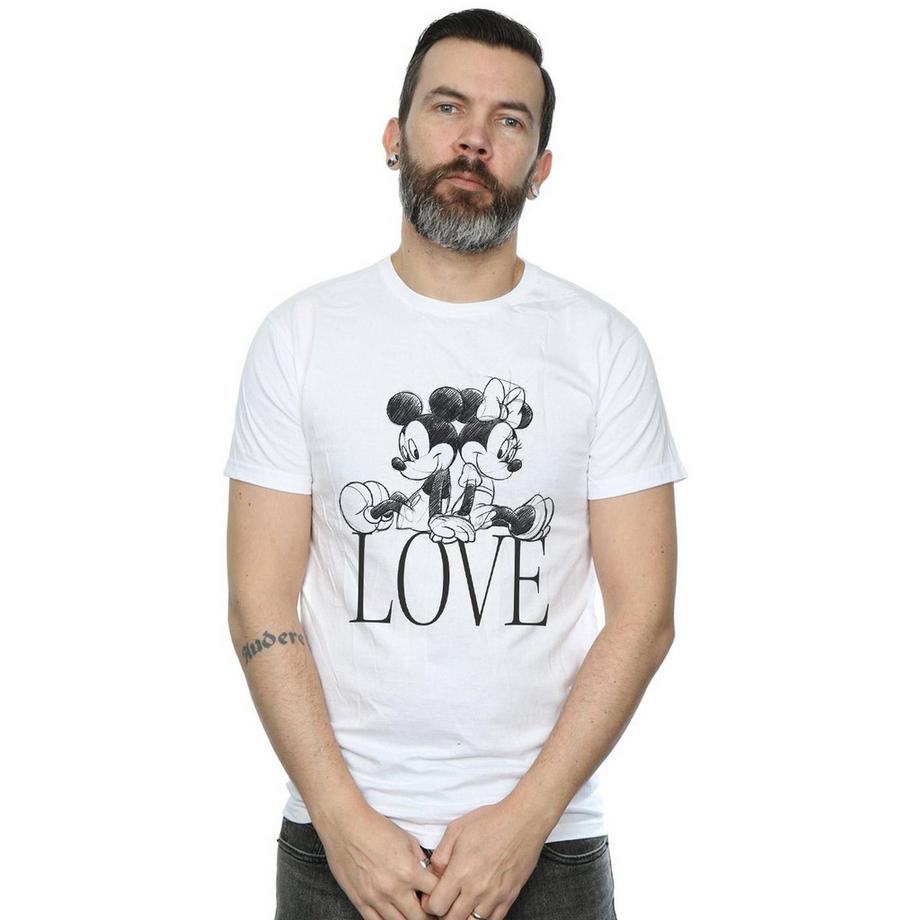 Disney Mickey e Minnie Love T-Shirt Stampata  