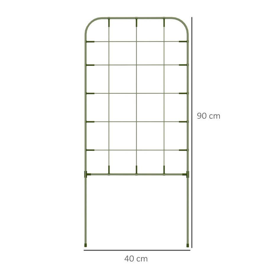 Northio Lot de 6 treillis composés de porte-plantes en acier et treillis pour plantes grimpantes, adaptés aux balcons, robustes et résistants aux intempéries, vert  