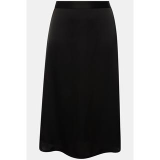 Ulla Popken  Jupe midi en satin, silhouette en A et ceinture confortable 