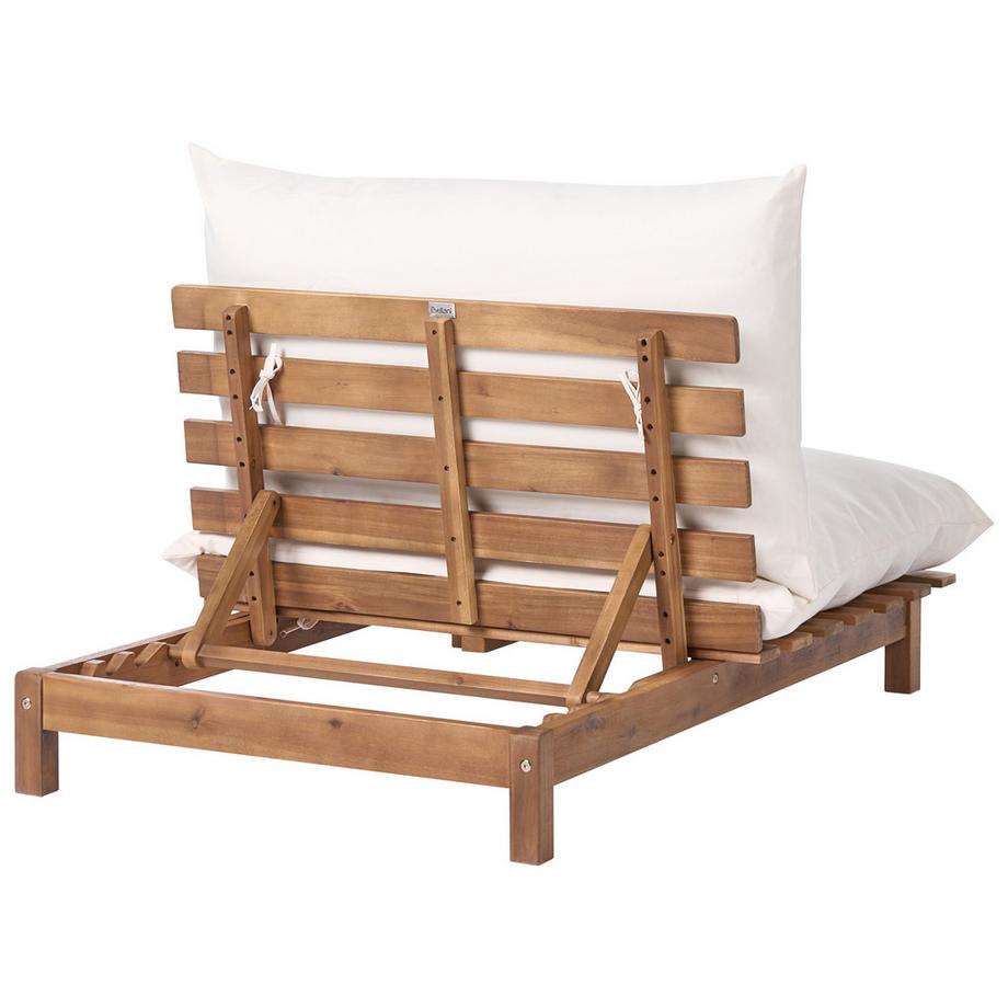 Beliani Transat avec coussin en Acacia  SUNO  