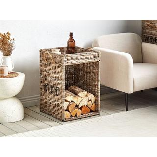 Beliani Beistelltisch aus Rattan Boho GADARA  