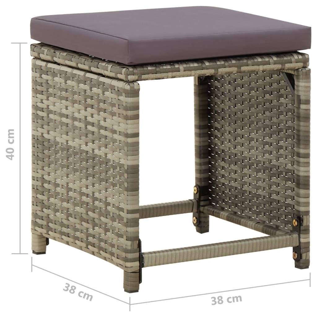 VidaXL Hocker poly-rattan  