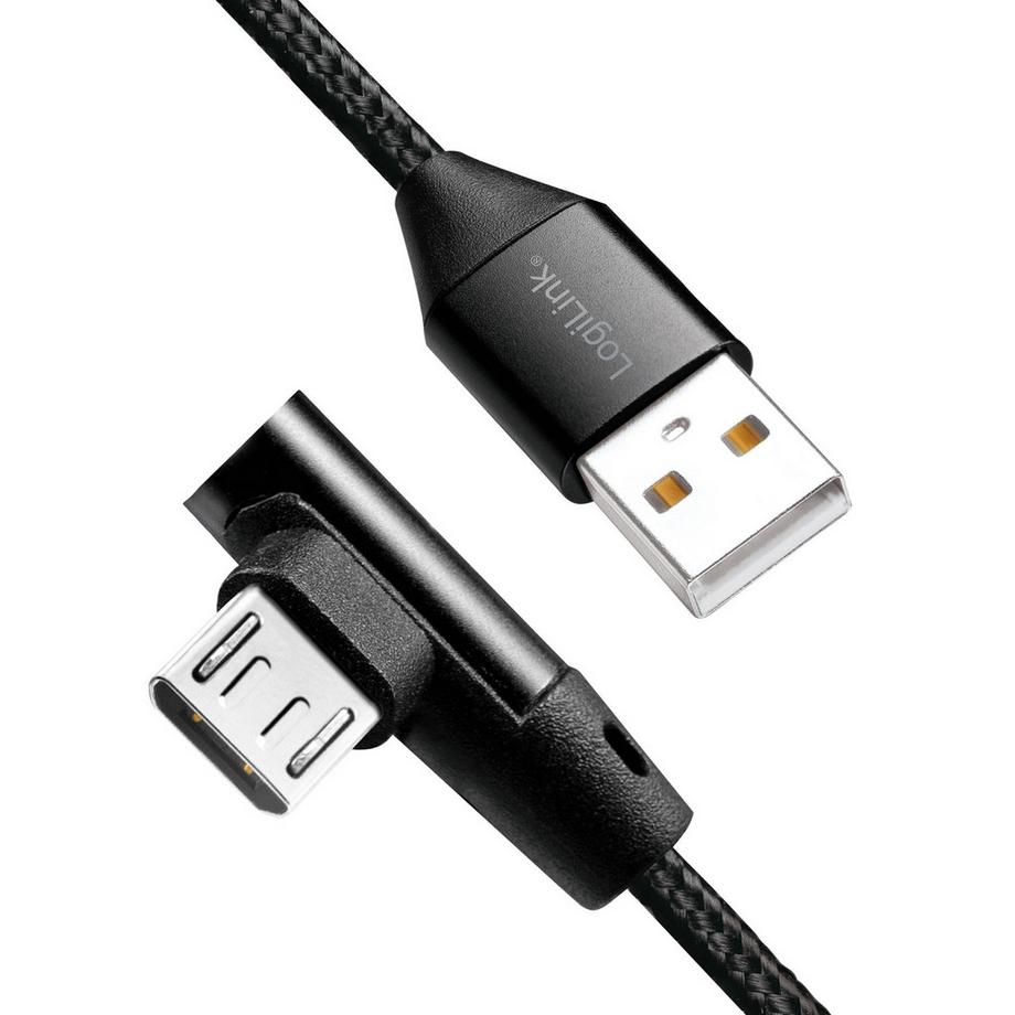 LogiLink  Cavo MicroUSB angolato USB 2.0 15W 1m 