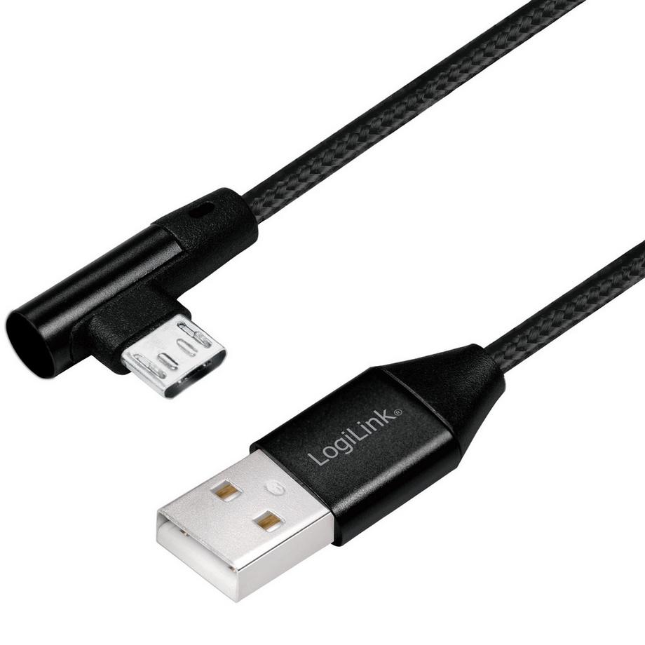 Cavo MicroUSB angolato USB 2.0 15W 1m