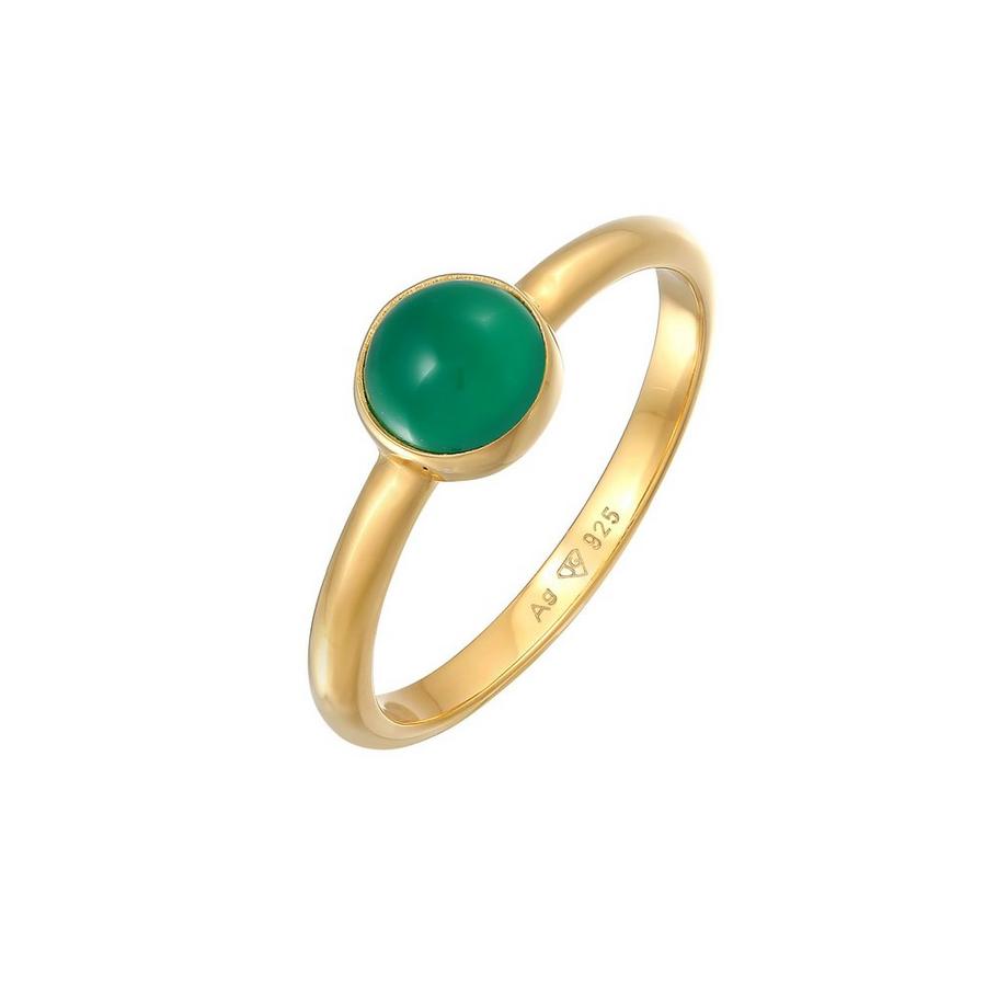 Bague Achat Edelstein Solitär 925 Silber Rhodiniert