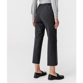 Damart  Pantalon 2 statures flanelle unie et rayée. 