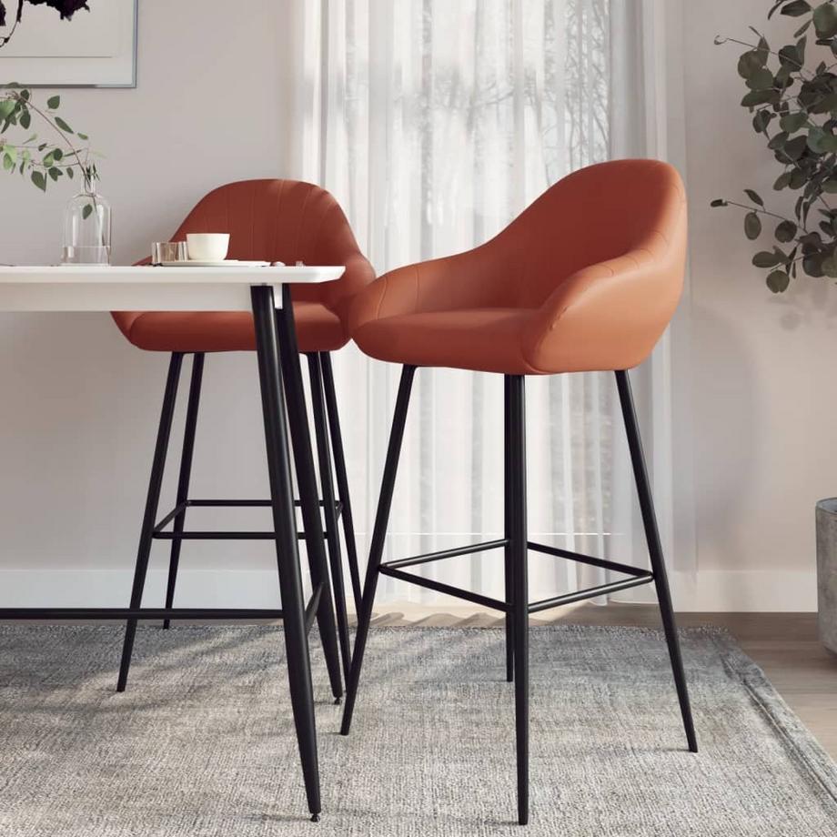 VidaXL Tabouret de bar cuir artificiel  