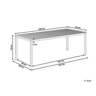 Beliani Tavolo da giardino en Legno di teak certificato FSC® Classico VIAREGGIO  