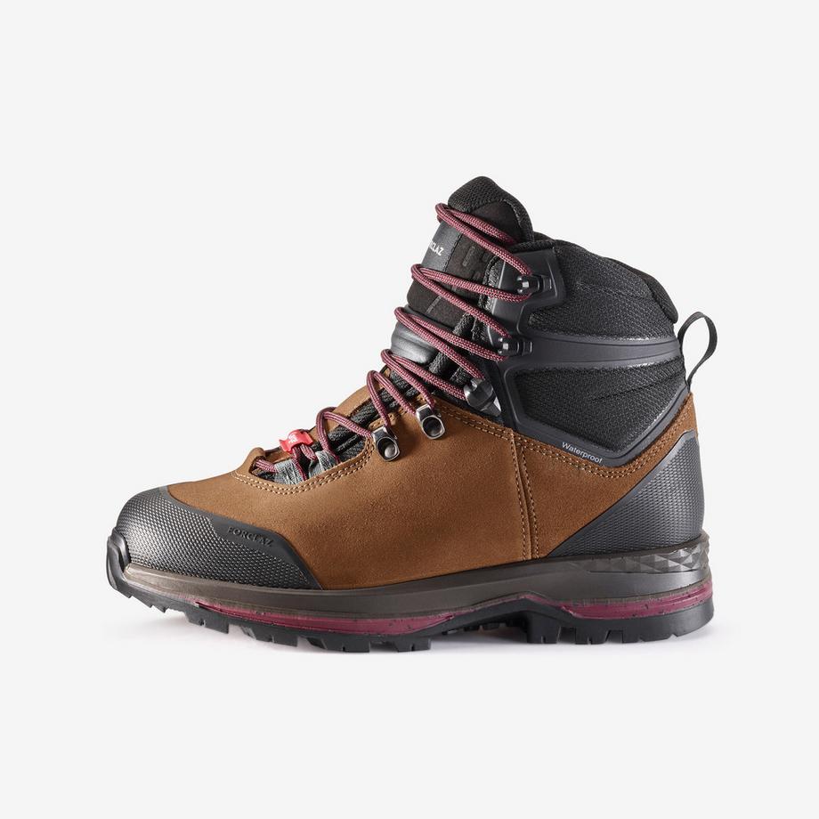 Scarpe da trekking donna alte larghe pelle impermeabili