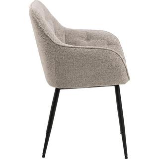 mutoni Chaise de salle à manger avec accoudoirs Shields beige (1 pièce)  