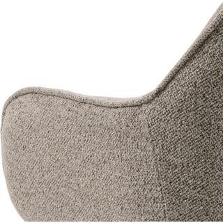 mutoni Chaise de salle à manger avec accoudoirs Shields beige (1 pièce)  