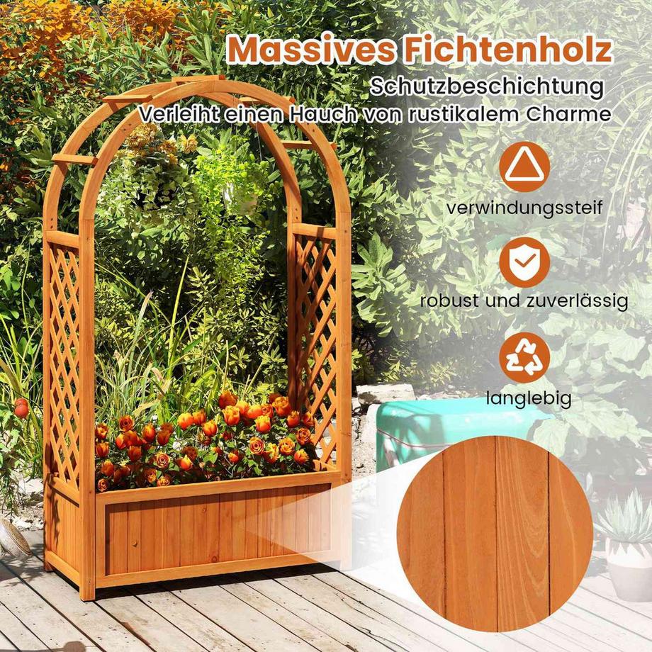 Northix Gartenpflanzgefäß mit Spalierdach  