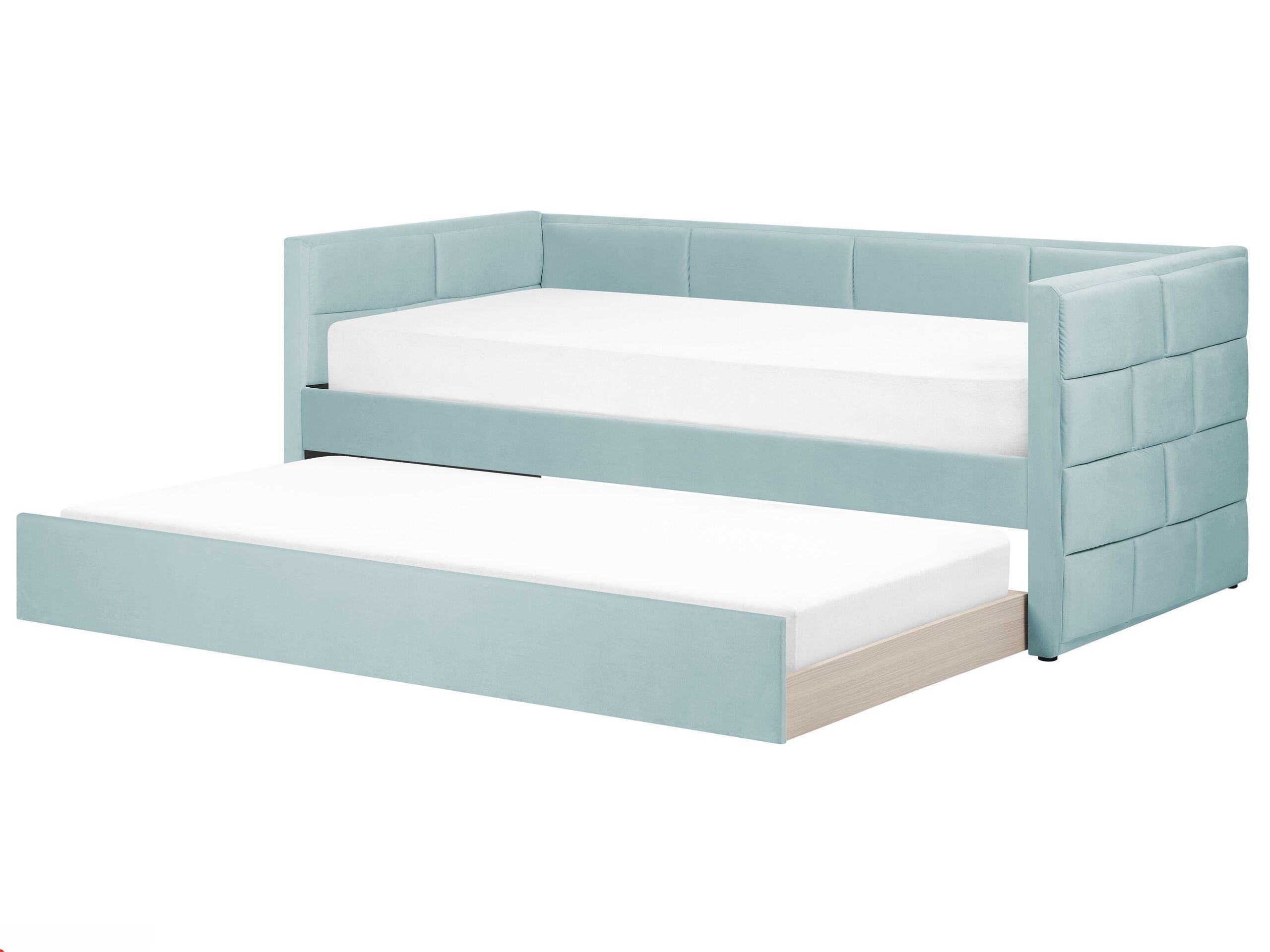 Beliani Letto con rete a doghe en Velluto Glamour CHAVONNE  