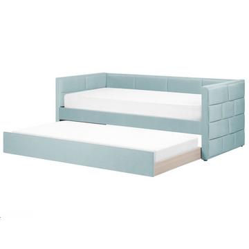 Lit à lattes en Velours Glamour CHAVONNE