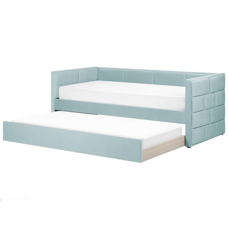 Beliani Letto con rete a doghe en Velluto Glamour CHAVONNE  