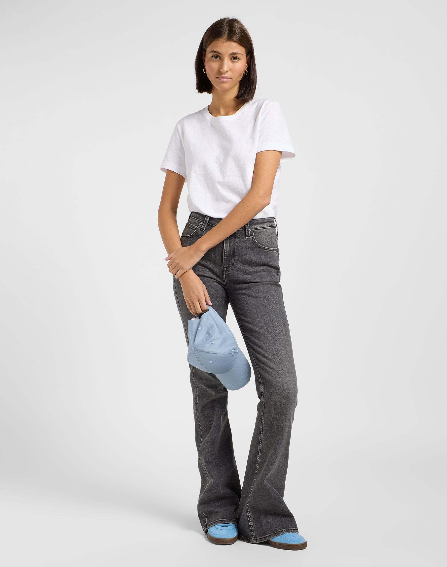 Lee Breese Faded Paint Flare Jeans  