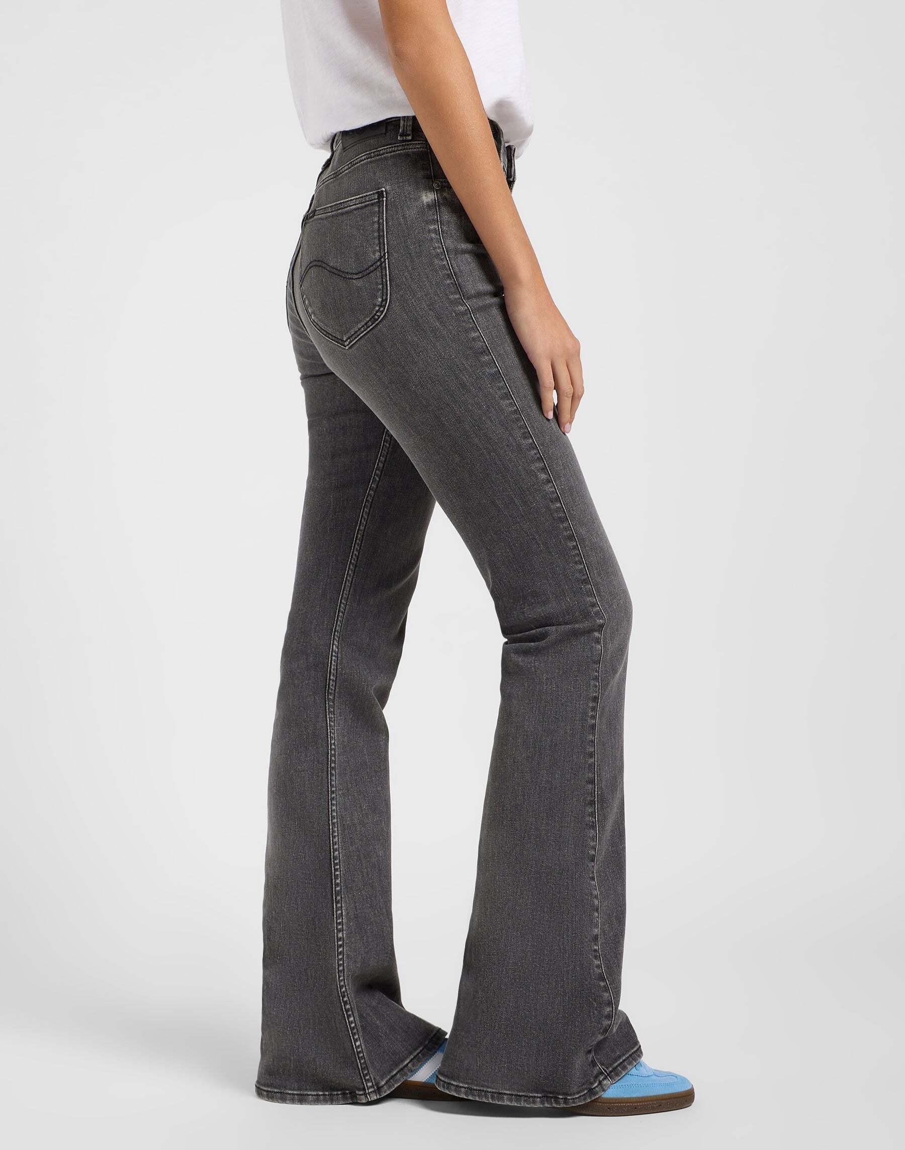 Lee Breese Faded Paint Flare Jeans  