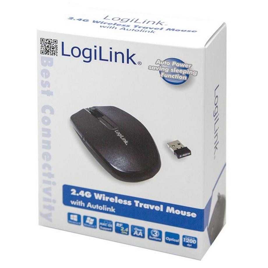 LogiLink  ID0114 souris Ambidextre RF sans fil Optique 1200 DPI 