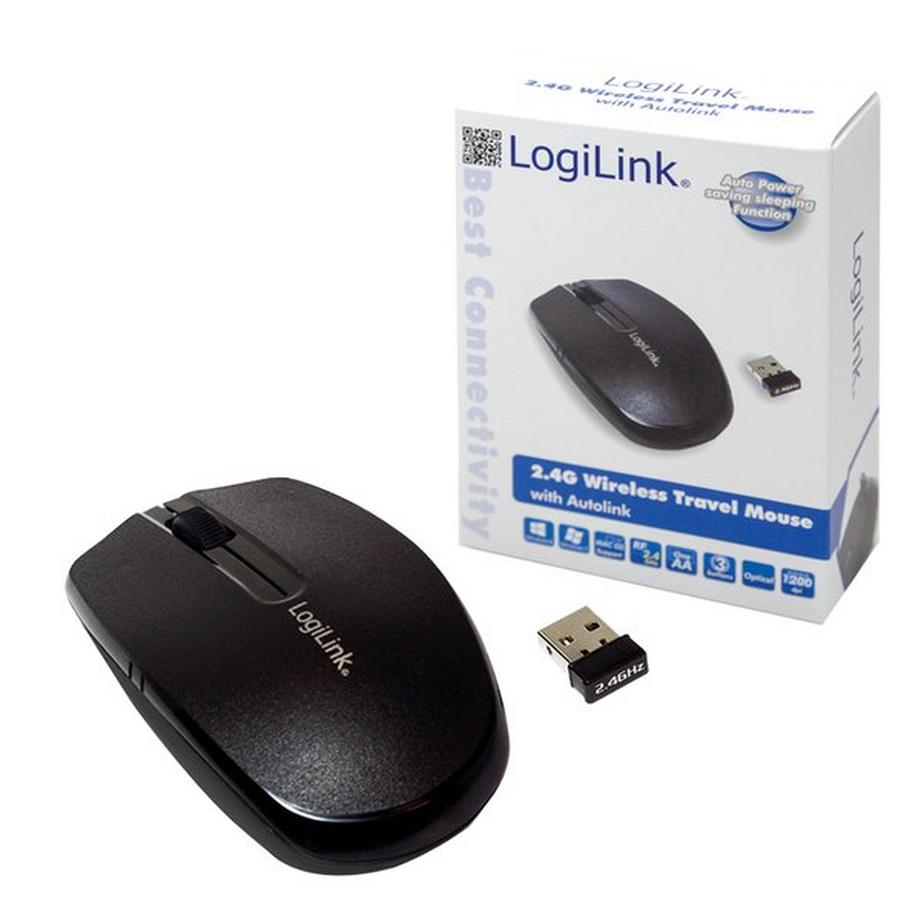 LogiLink  ID0114 souris Ambidextre RF sans fil Optique 1200 DPI 