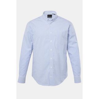 JP1880  Chemise à carreaux de tenue bavaroise traditionnelle. Manches longues et petit col à pointes boutonnées, coupe Modern Fit - jusqu'au 8 XL 