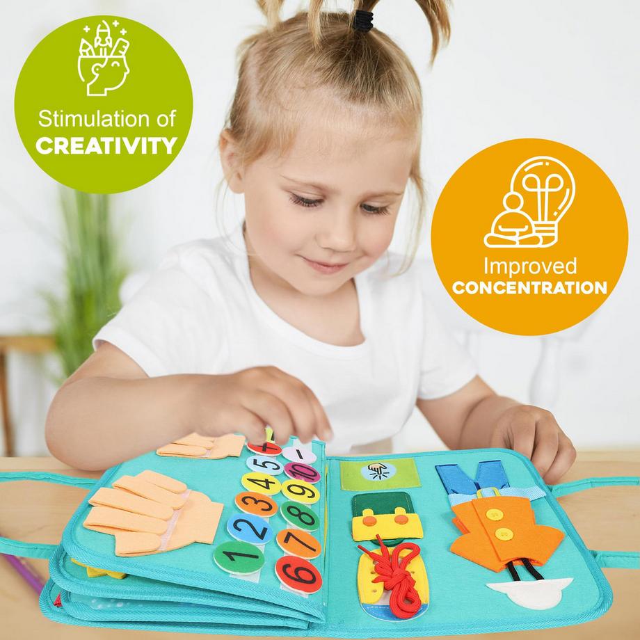 Activity-board  Tätigkeitsbrett aus Holz für Kleinkinder 