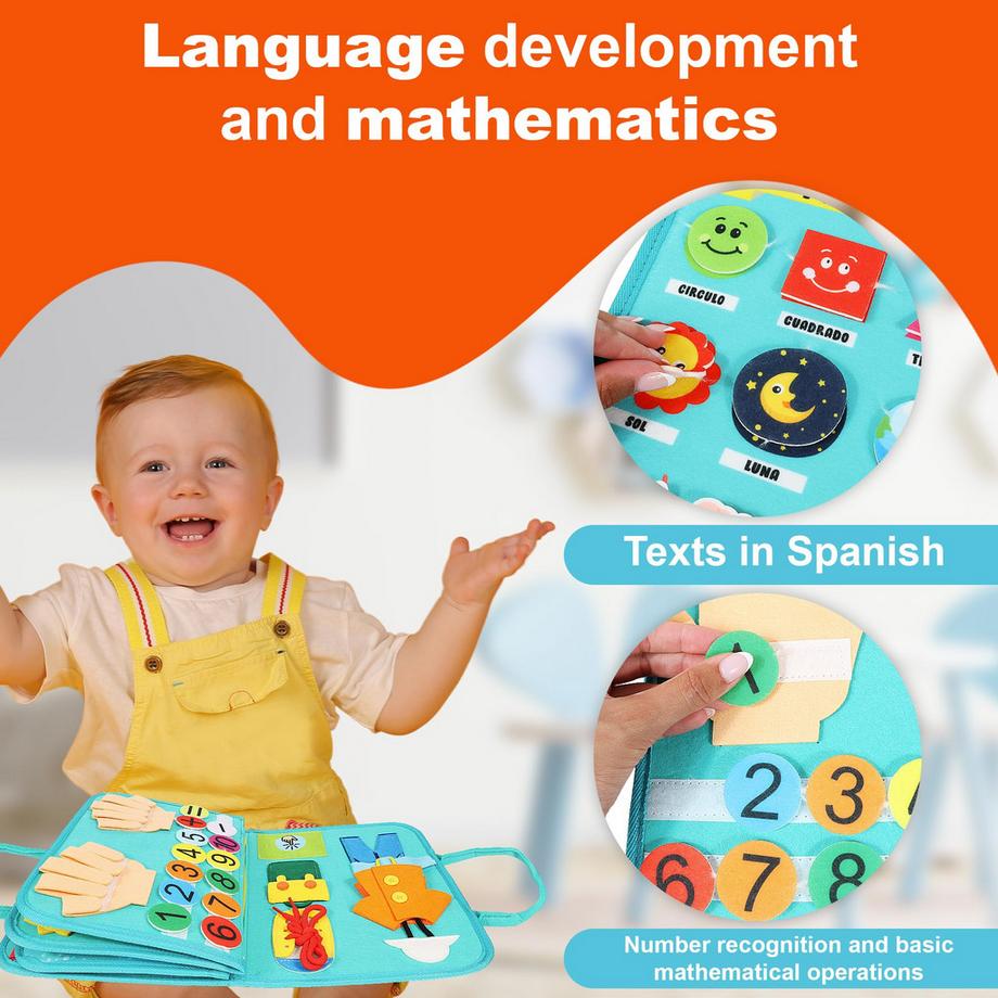 Activity-board  Tätigkeitsbrett aus Holz für Kleinkinder 