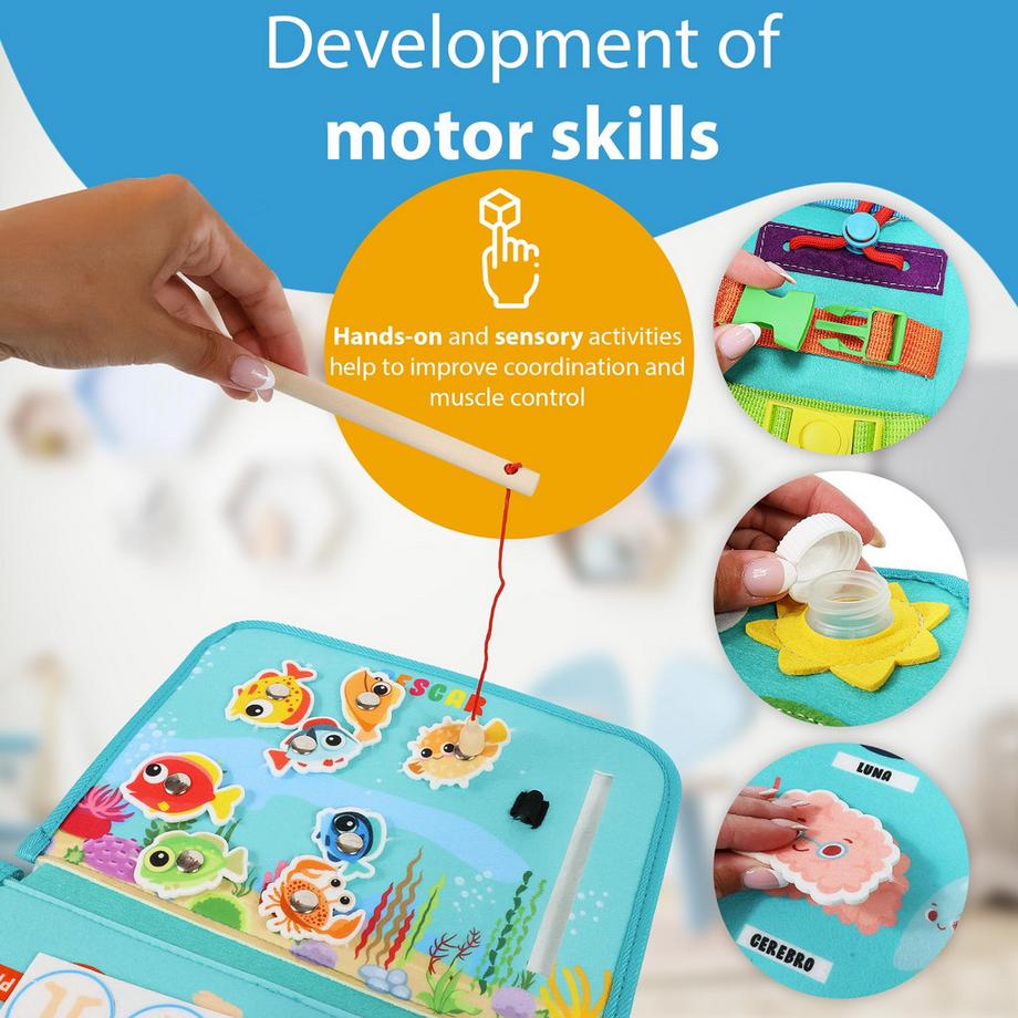 Activity-board  Tätigkeitsbrett aus Holz für Kleinkinder 