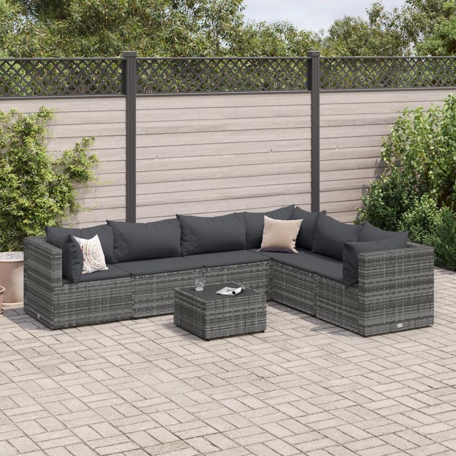 VidaXL set salotto da giardino Polirattan  
