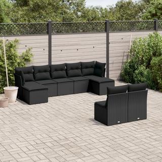 VidaXL set divano da giardino Polirattan  