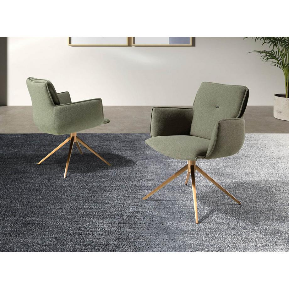 ANGEL CERDA Chaise pivotante en tissu  