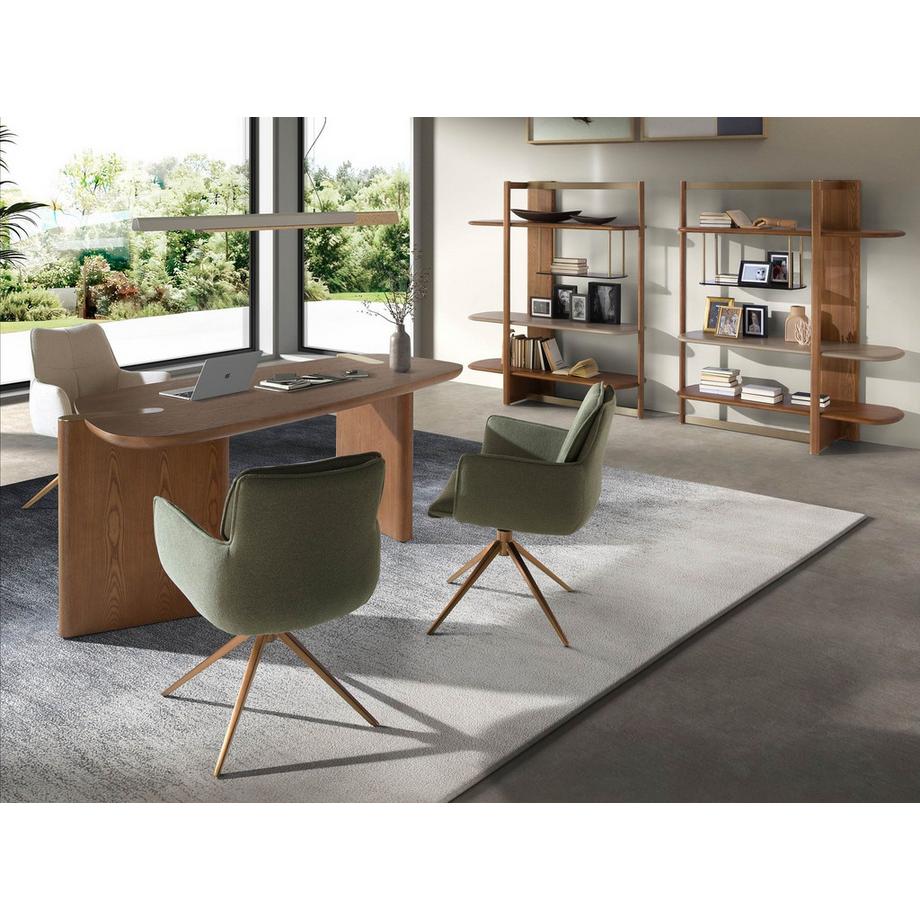 ANGEL CERDA Chaise pivotante en tissu  
