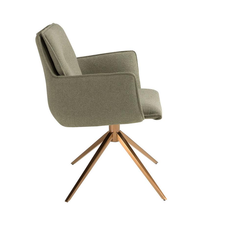 ANGEL CERDA Chaise pivotante en tissu  