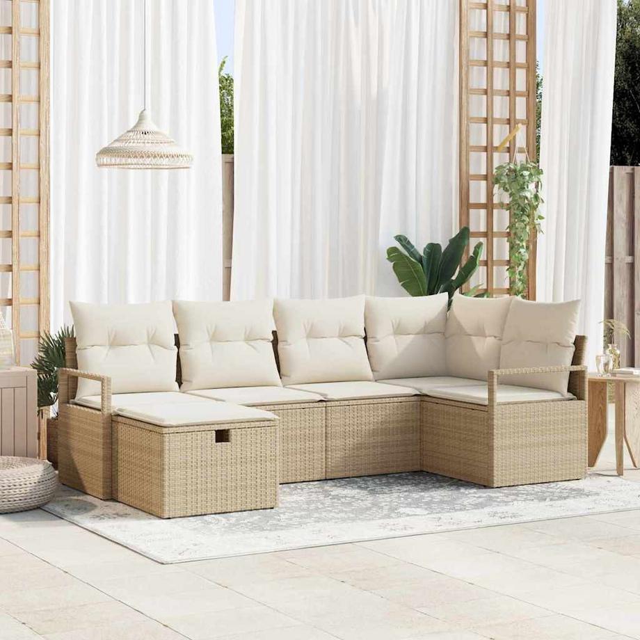 VidaXL Ensemble de canapé de jardin poly rattan  