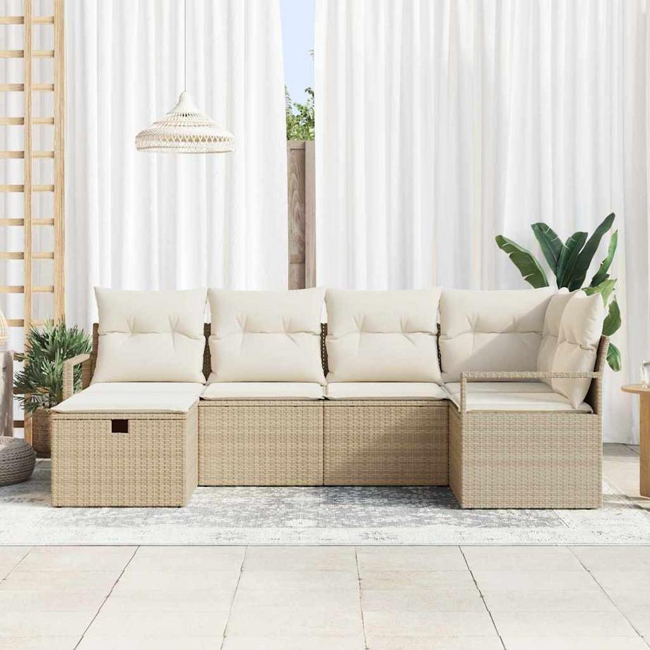 VidaXL Ensemble de canapé de jardin poly rattan  