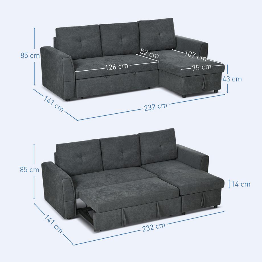 HOMCOM Schlafsofa  